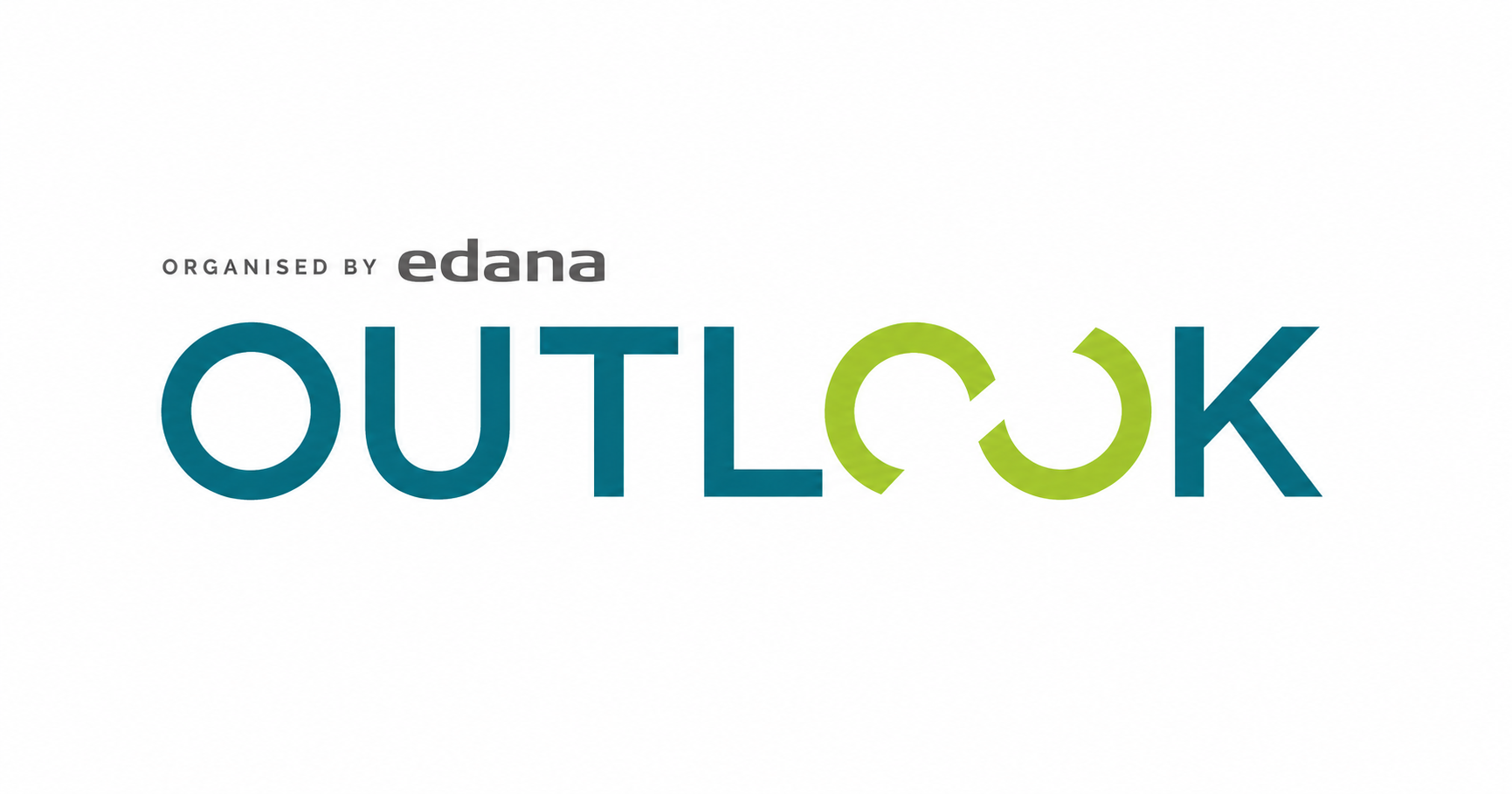 Logo graphic for OUTLOOK™26 organised by EDANA, featuring the word “OUTLOOK” in blue and green on a white background.