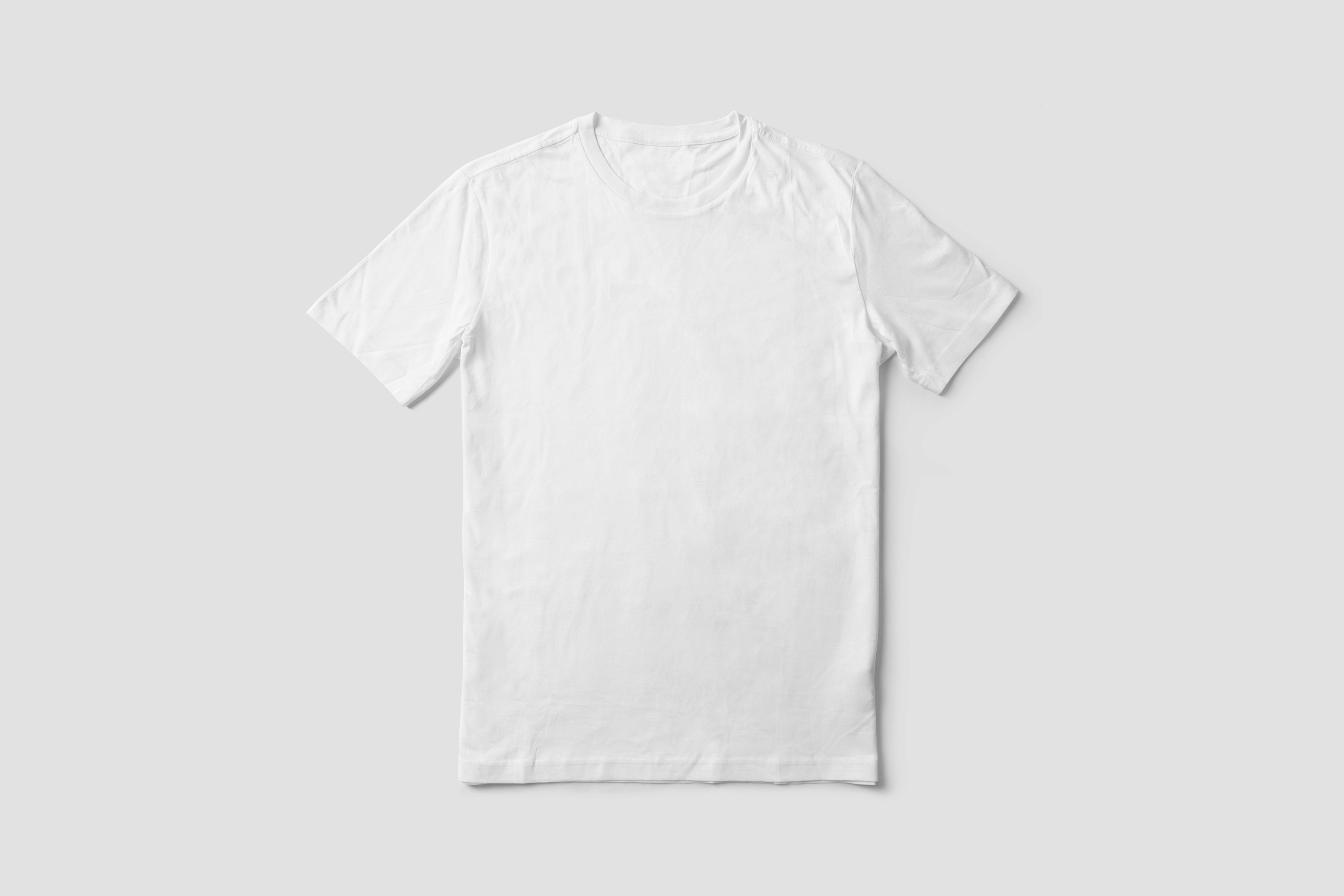 white t-shirt on white background