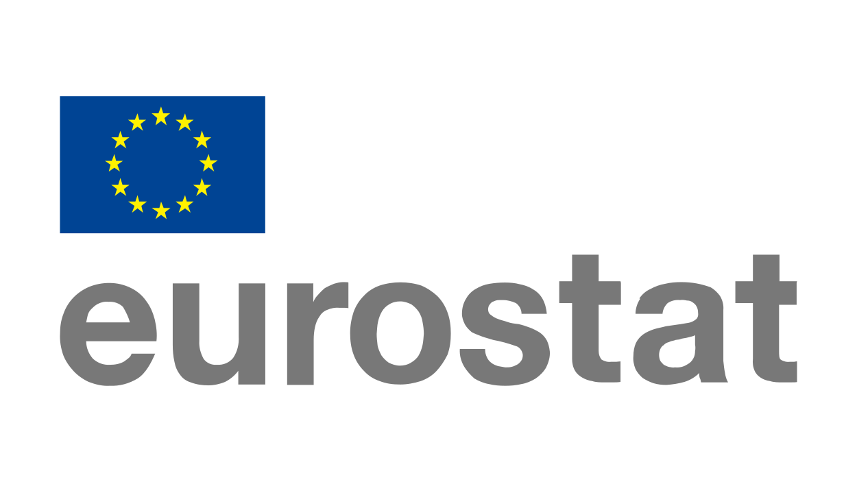 A graphic presenting the Eurostat logo.