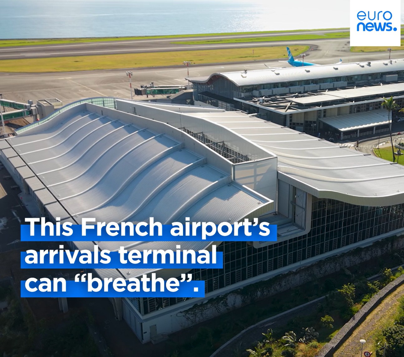 A graphic presenting the airport terminal