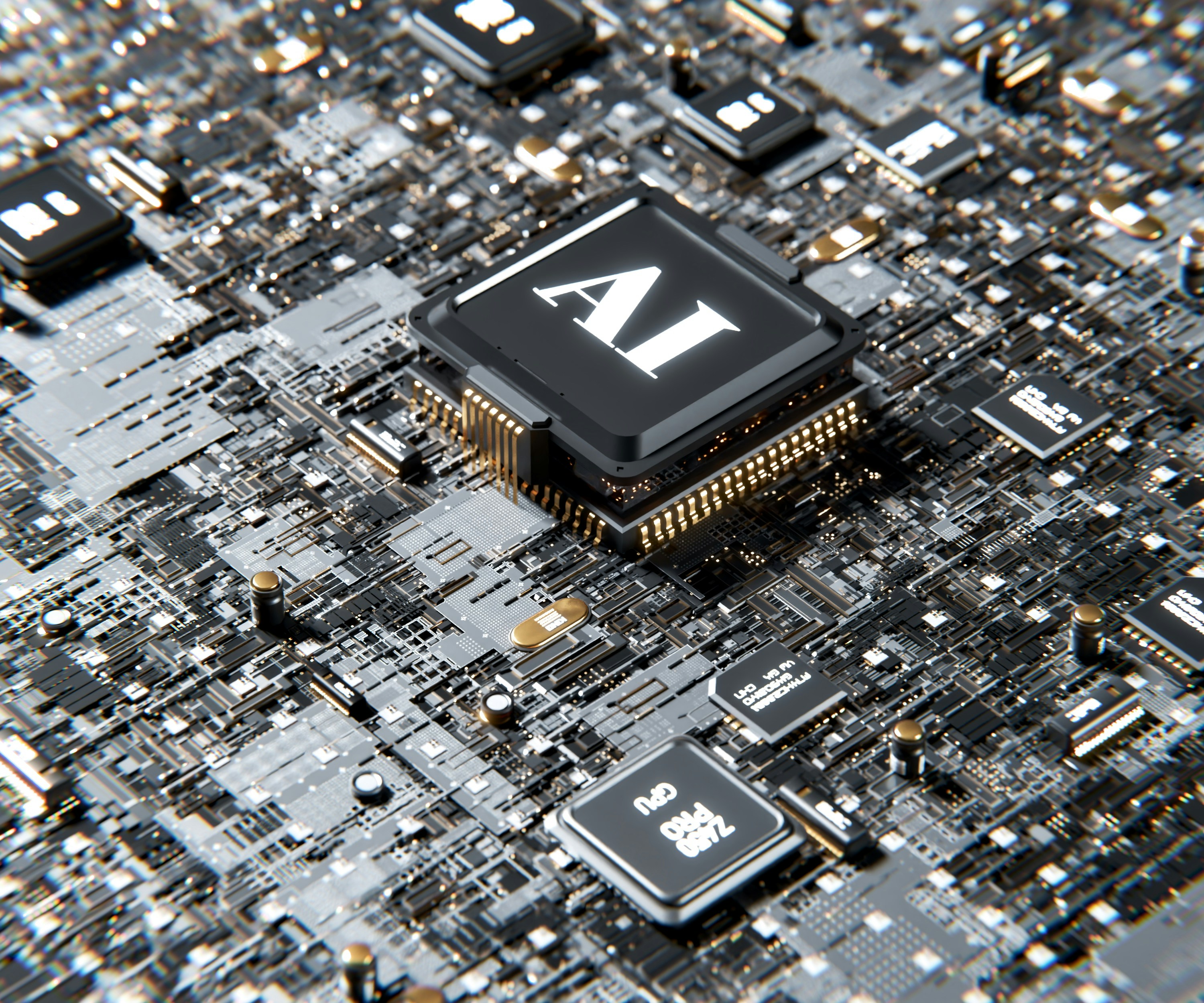 Computer Chips on Motherboard - Author: Igor Omilaev on Unsplash