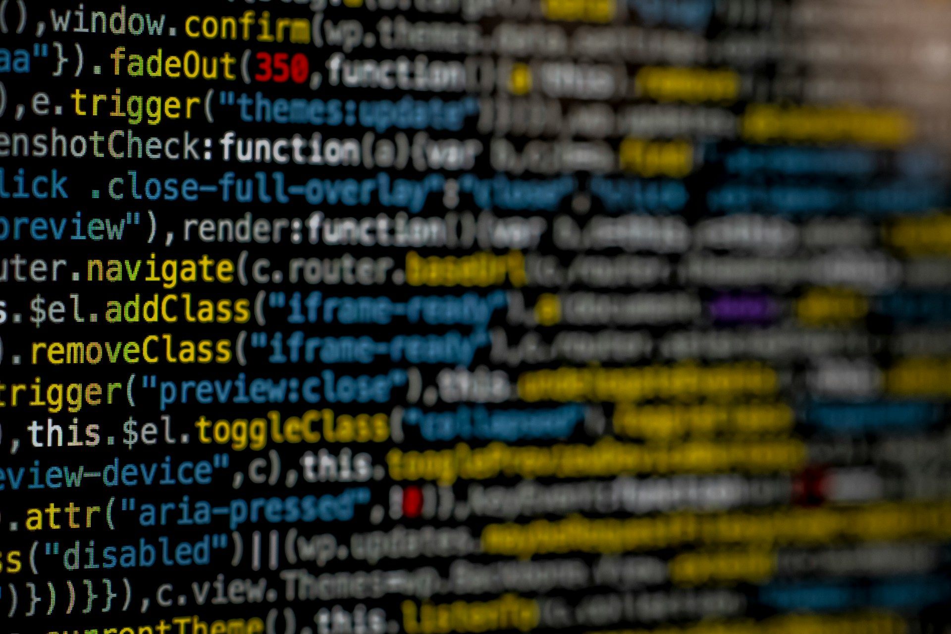 The photo presents computer code on a screen.
