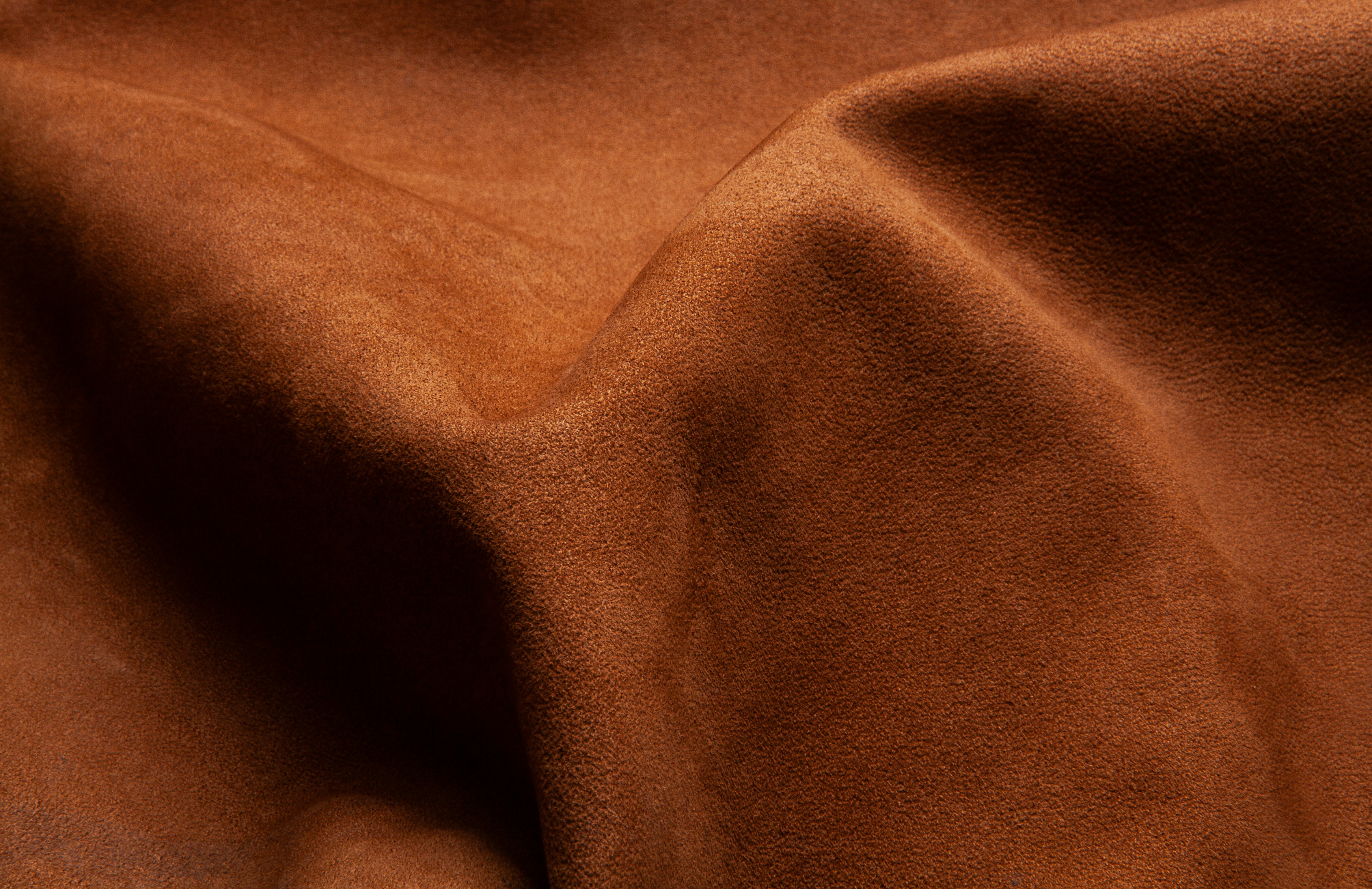 Close up of leather piece.