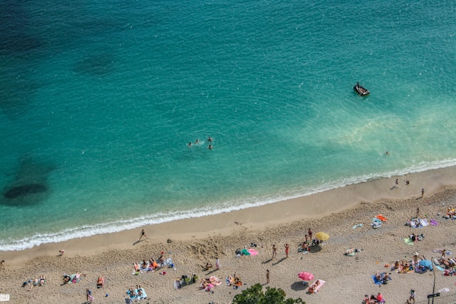 An illustrative photo of a beautiful beach near a body of water