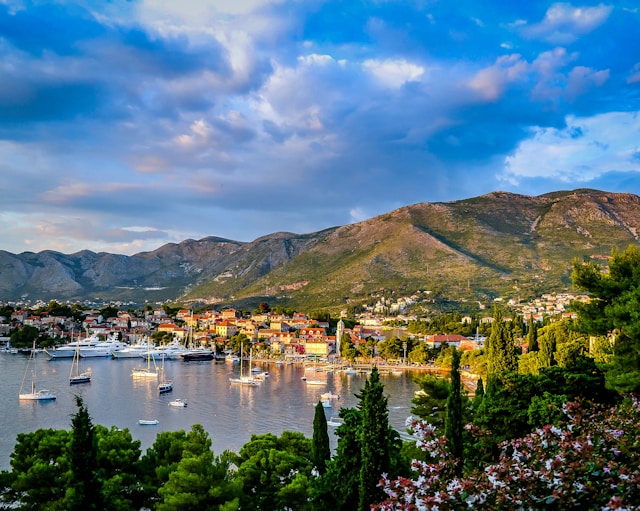 An illustrative photo of boats floating on a tranquil body of water