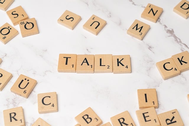 Photo by Pexels An illustrative photo of a tile with the inscription "Talk"