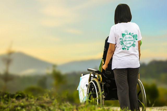 An illustrative photo of a caregiver providing compassionate support to an elderly person