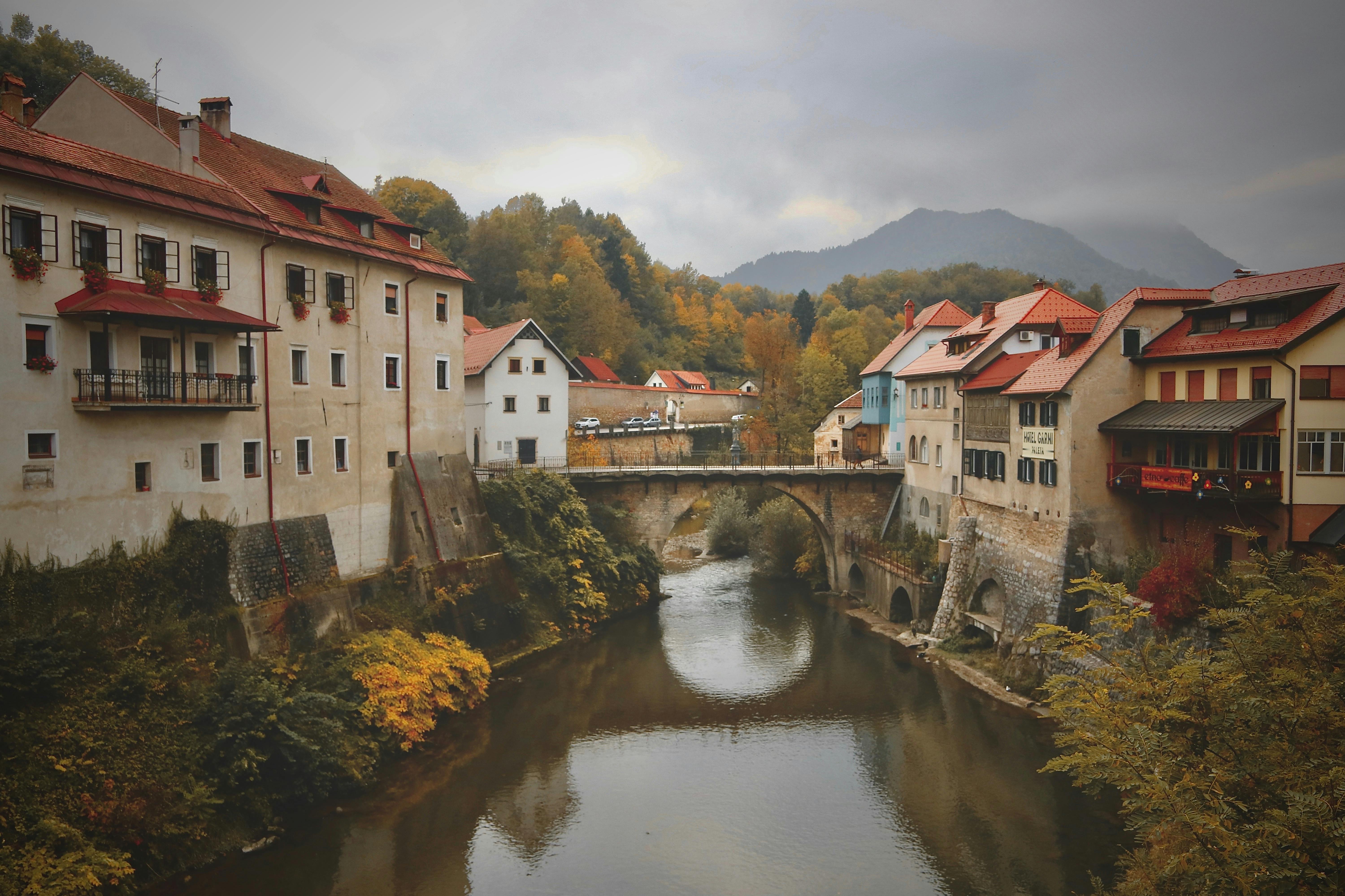 An illustrative photo of the Cappuchin Bridge over a river