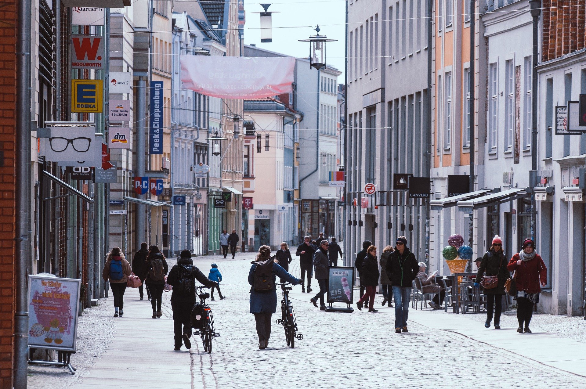 Photo by Pixabay An illustrative photo of a busy shopping street with pedestrian activity