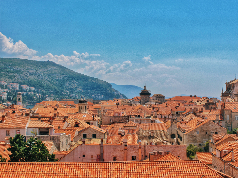 An illustrative photo of a panoramic view of a historic European town.