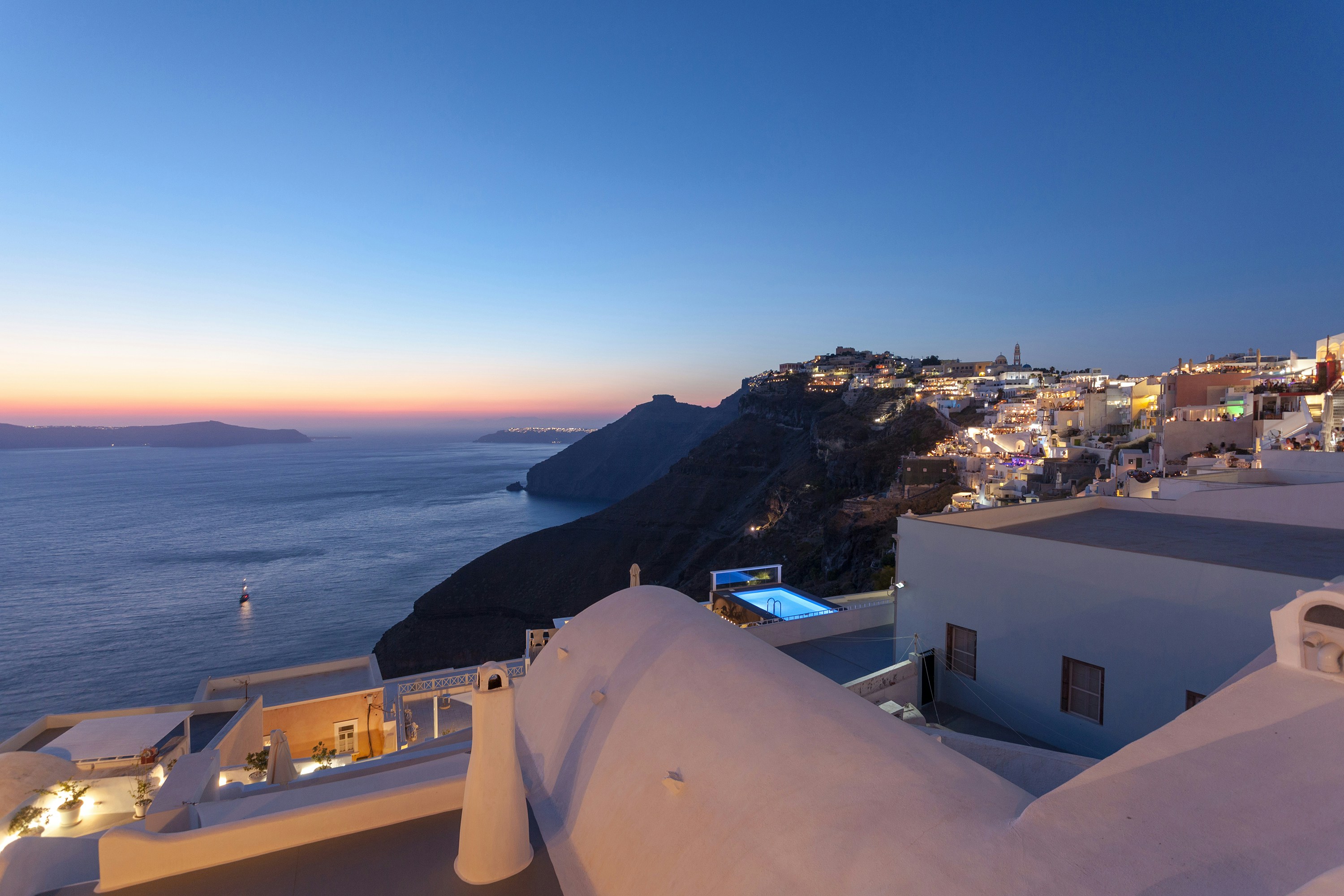 An illustrative photo of Santorini