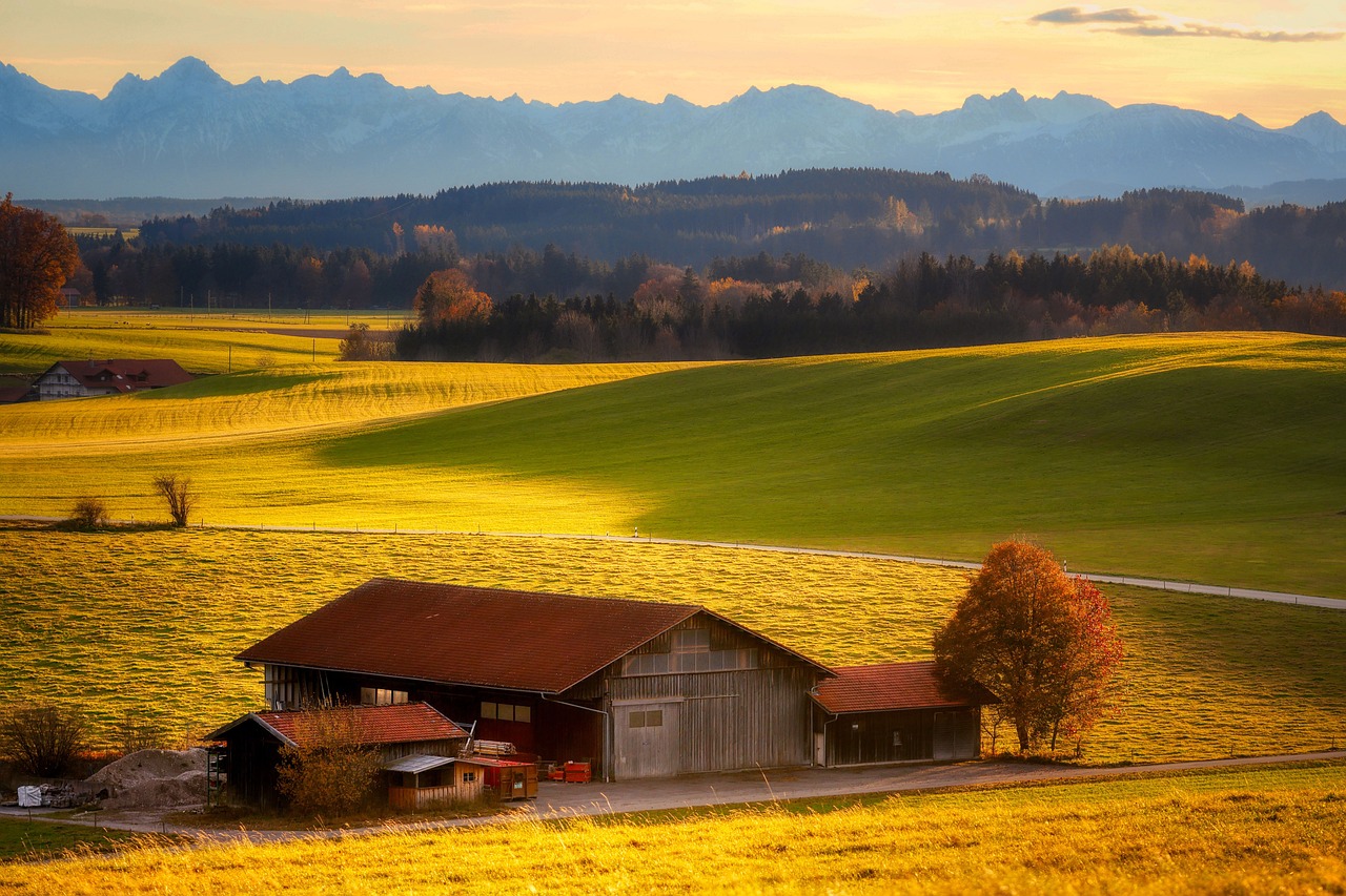 Photo by Pixabay An illustrative photo of a farm house on the field with mountains in the background