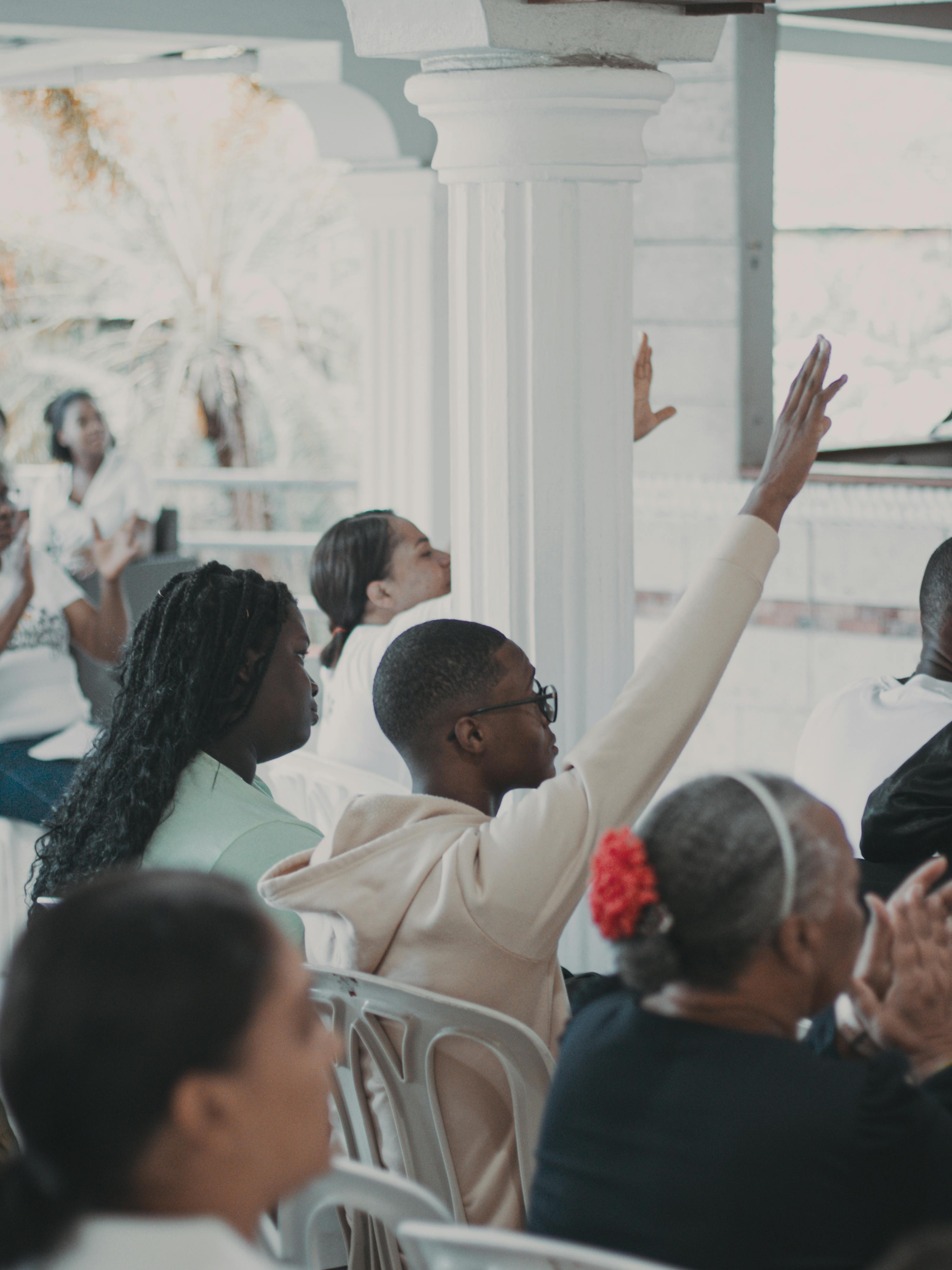 An illustrative photo of a group of people engaged in interactive meeting