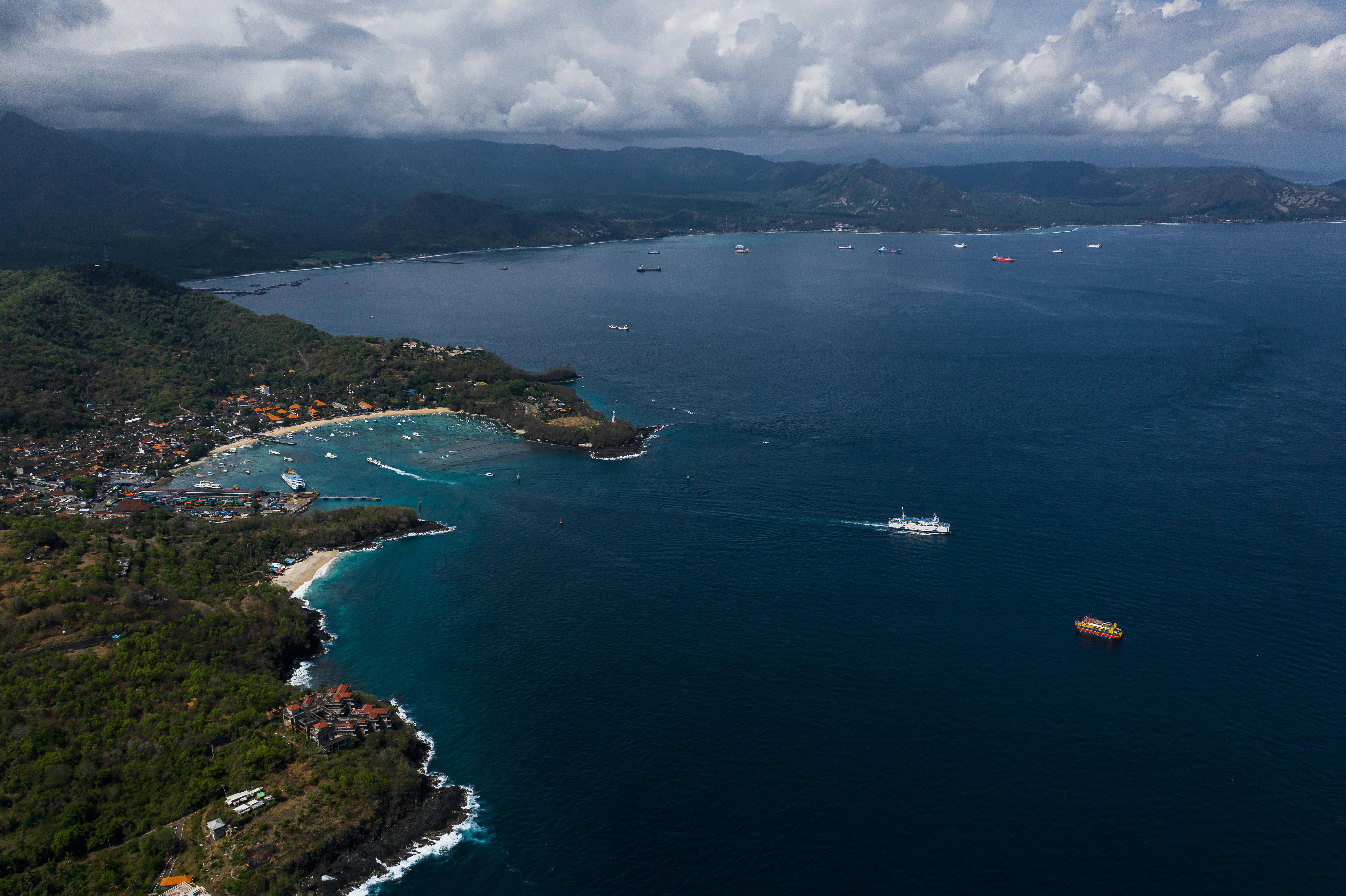 An illustrative photo of an aerial view of a coastal area.