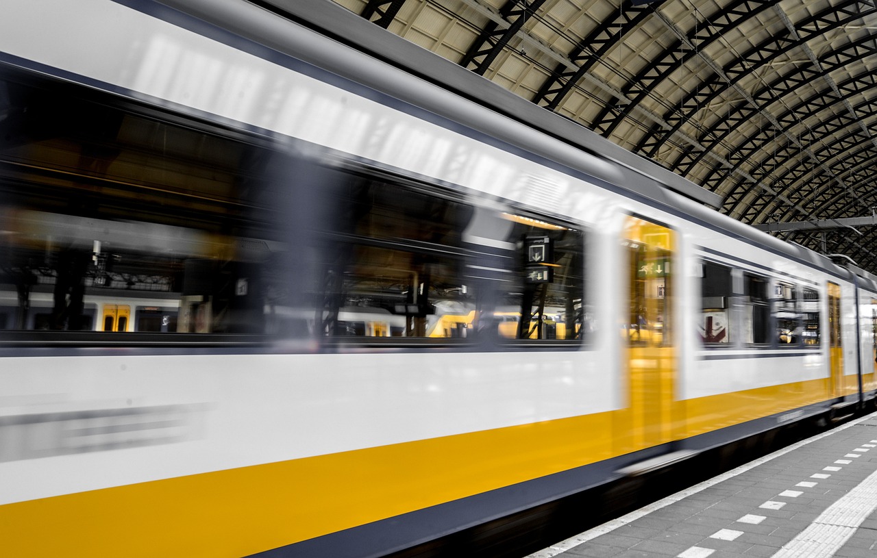 An illustrative photo of a train speed in transit platform.