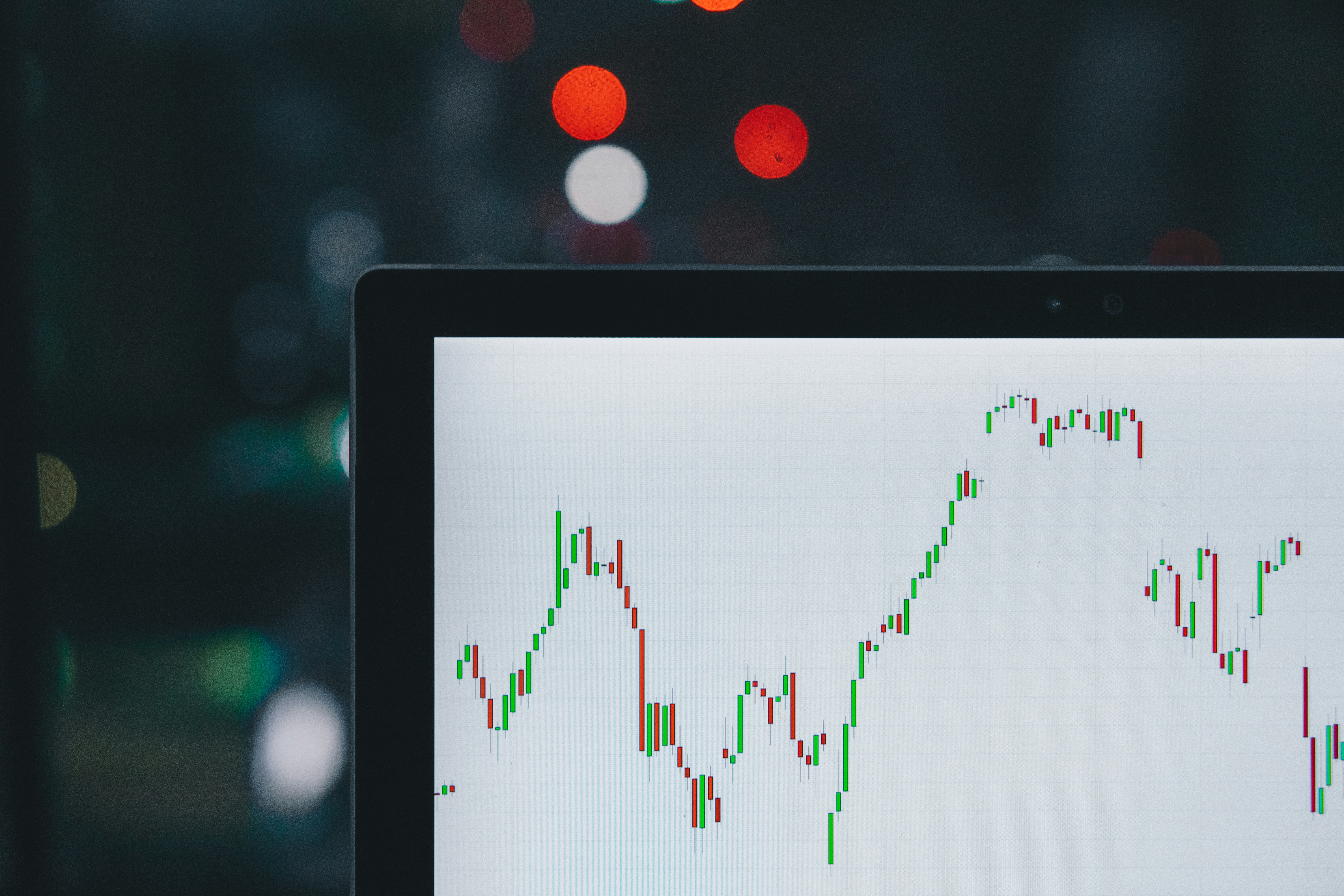 An illustrative photo of a graph on a laptop