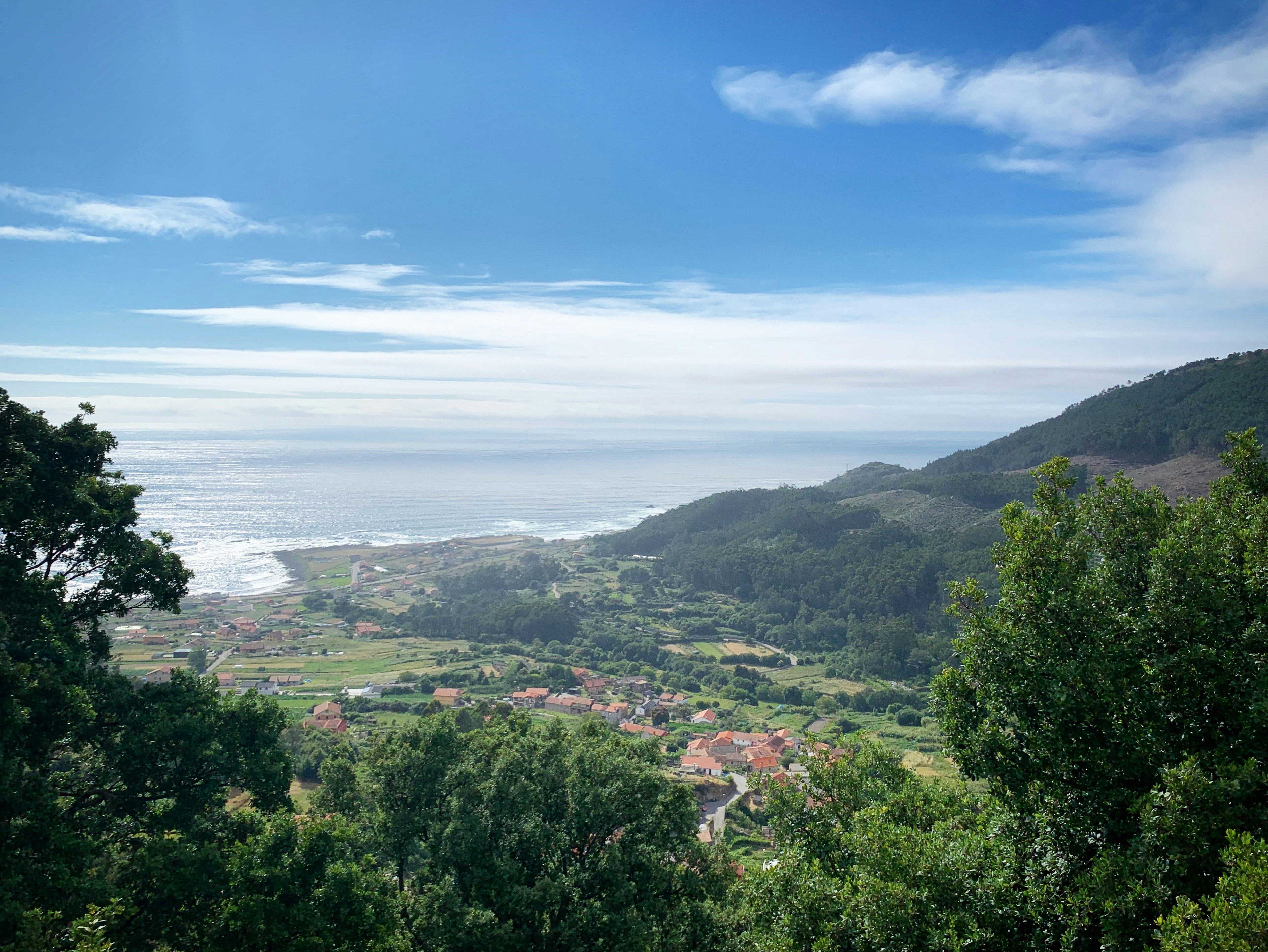 An illustrative photo of a view of a valley and a body of water