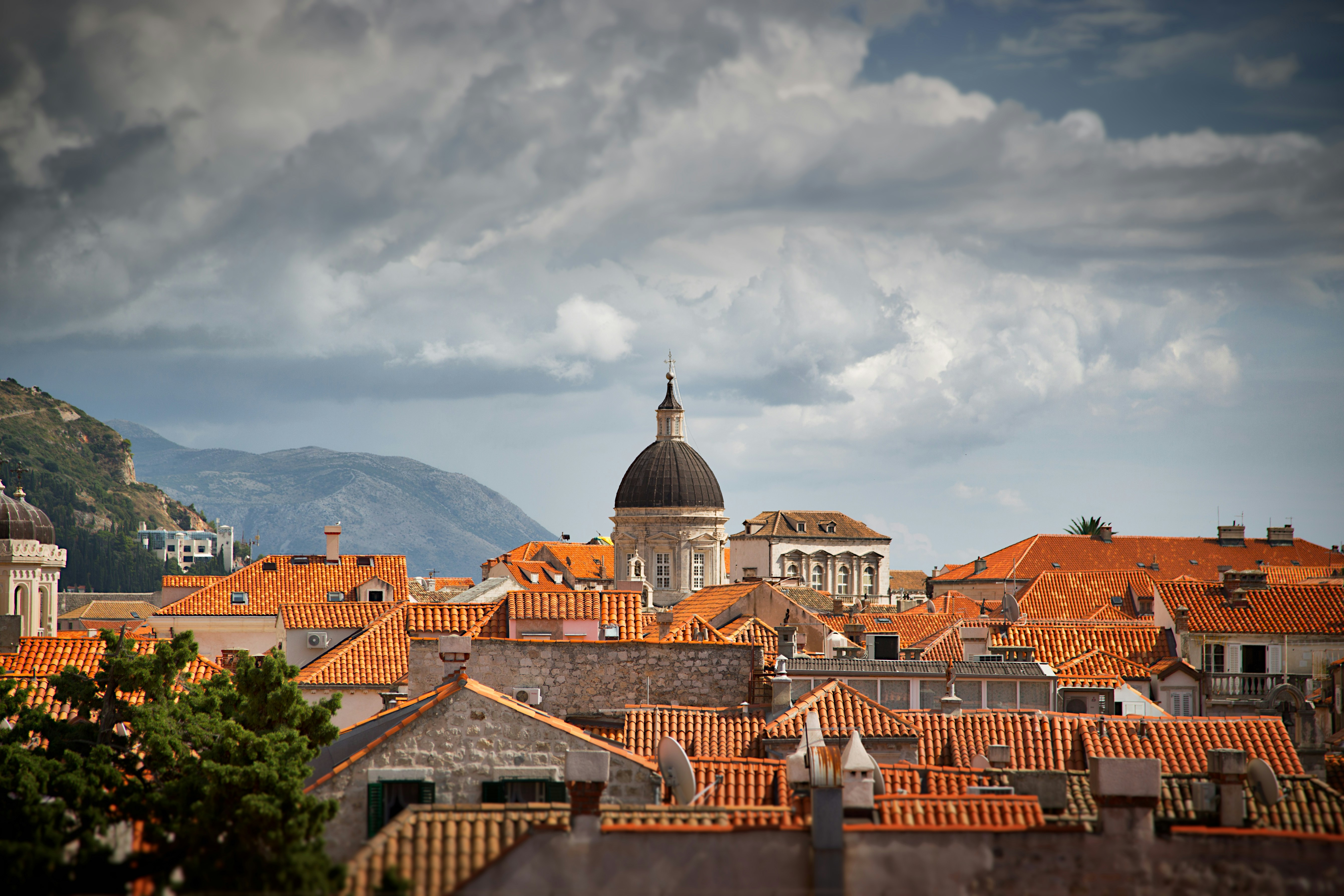 An illustrative photo of houses with orange roofs