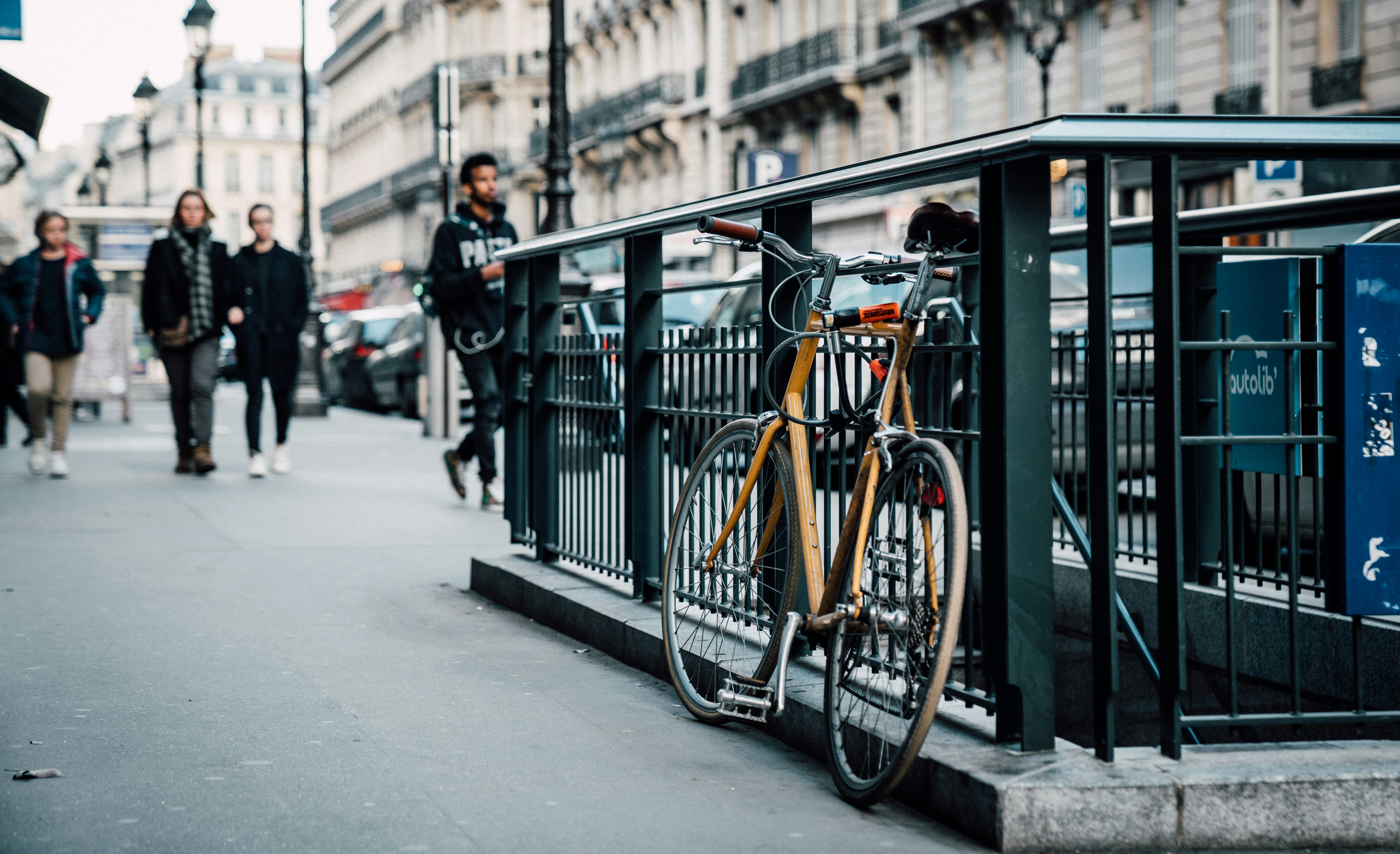 Photo by Unsplash An illustrative photo of a parked orange bicycle.