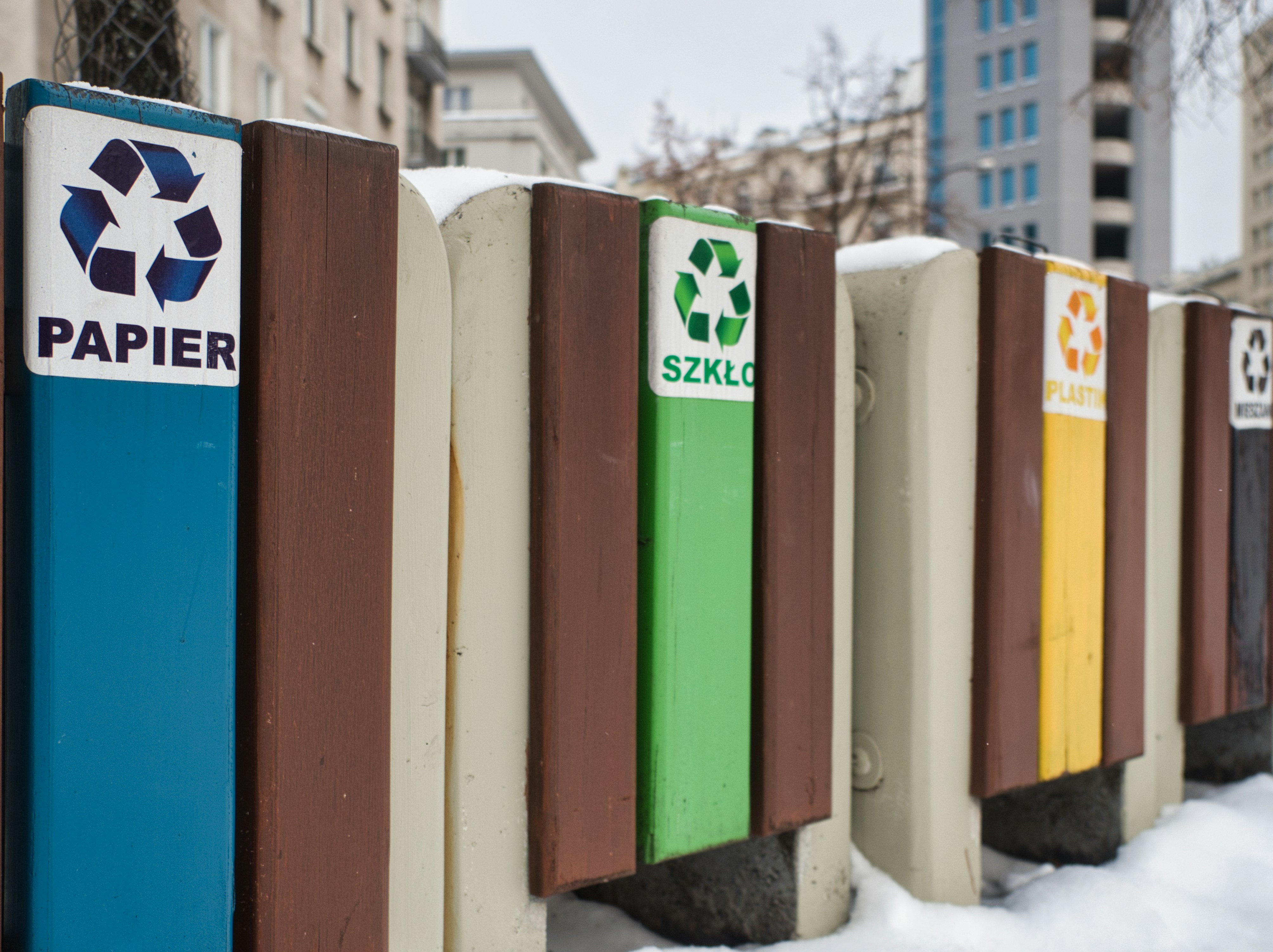 Photo by Unsplash An illustrative photo of recycling bins.