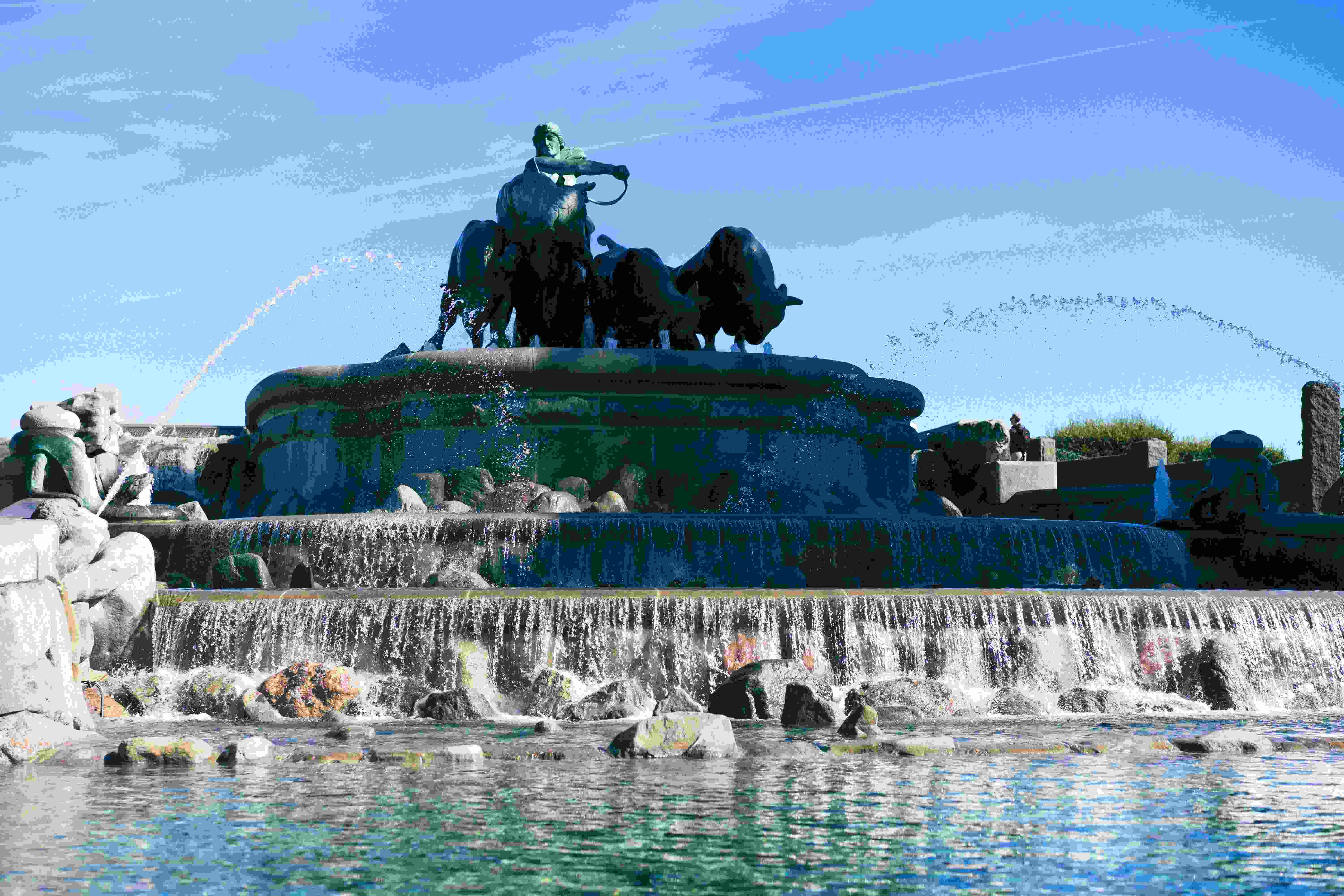 An illustrative photo of a statue on a water fountain.