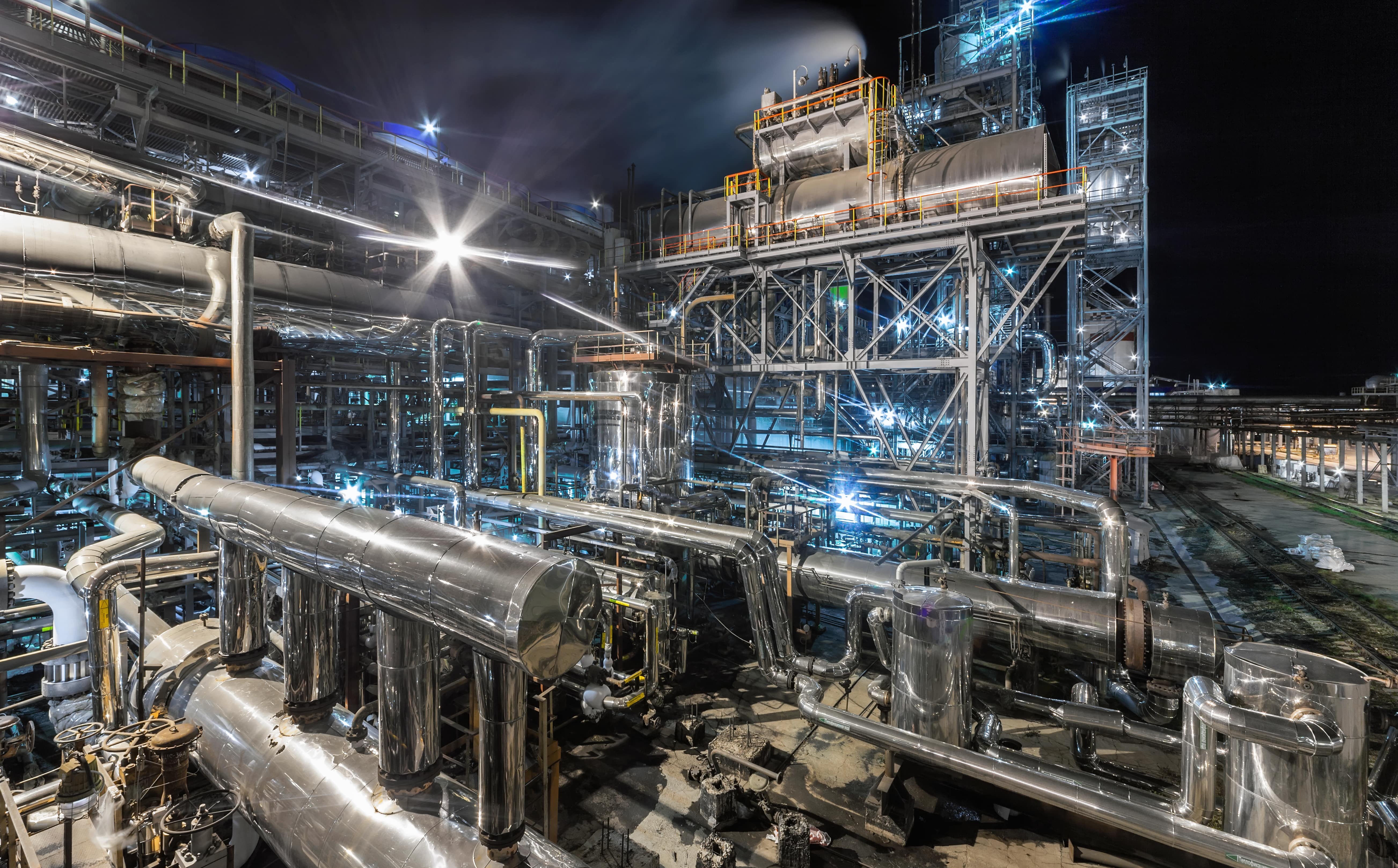 Picture from the inside of a factory facility Picture from the inside of a factory facility