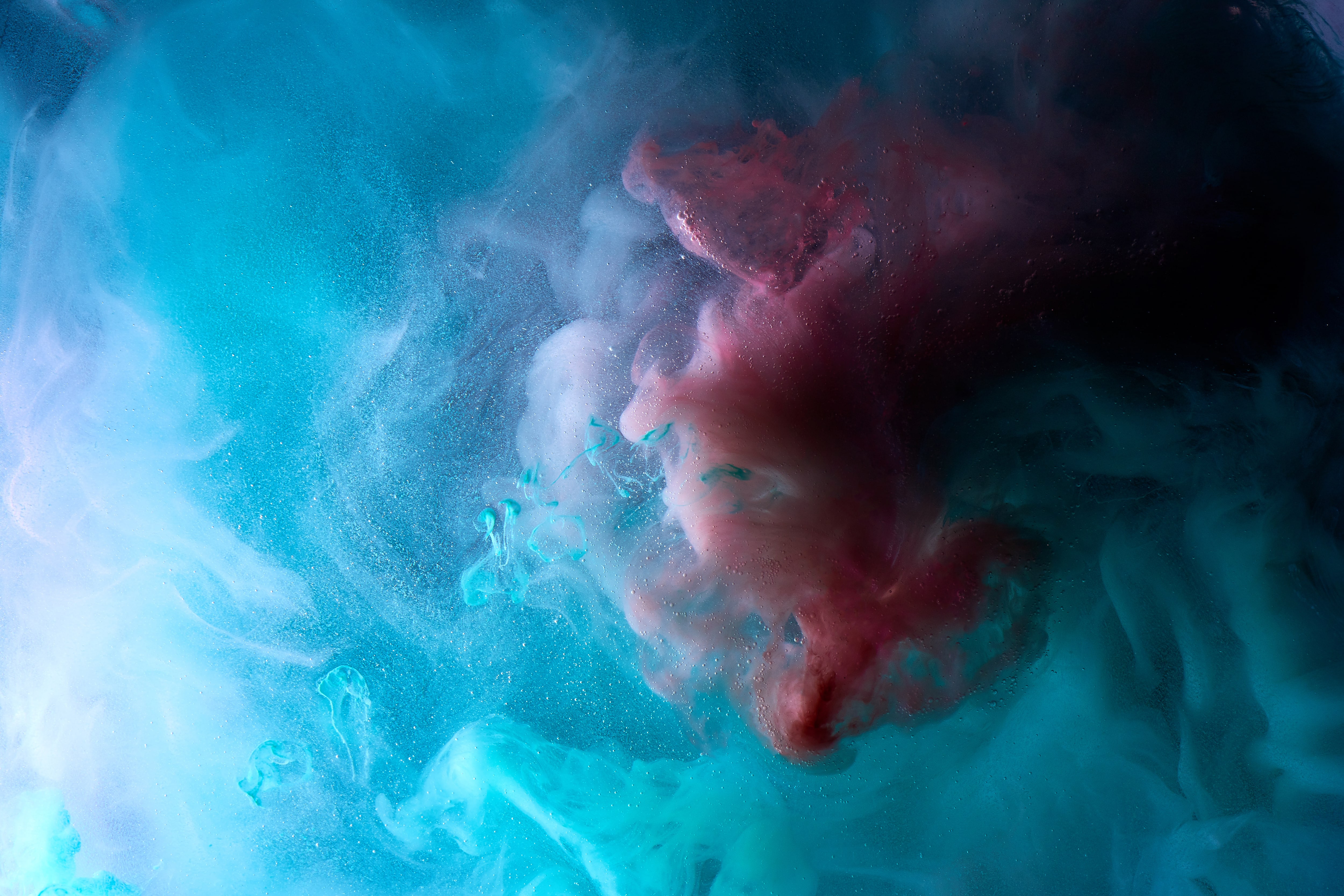 Colourful ink underwater