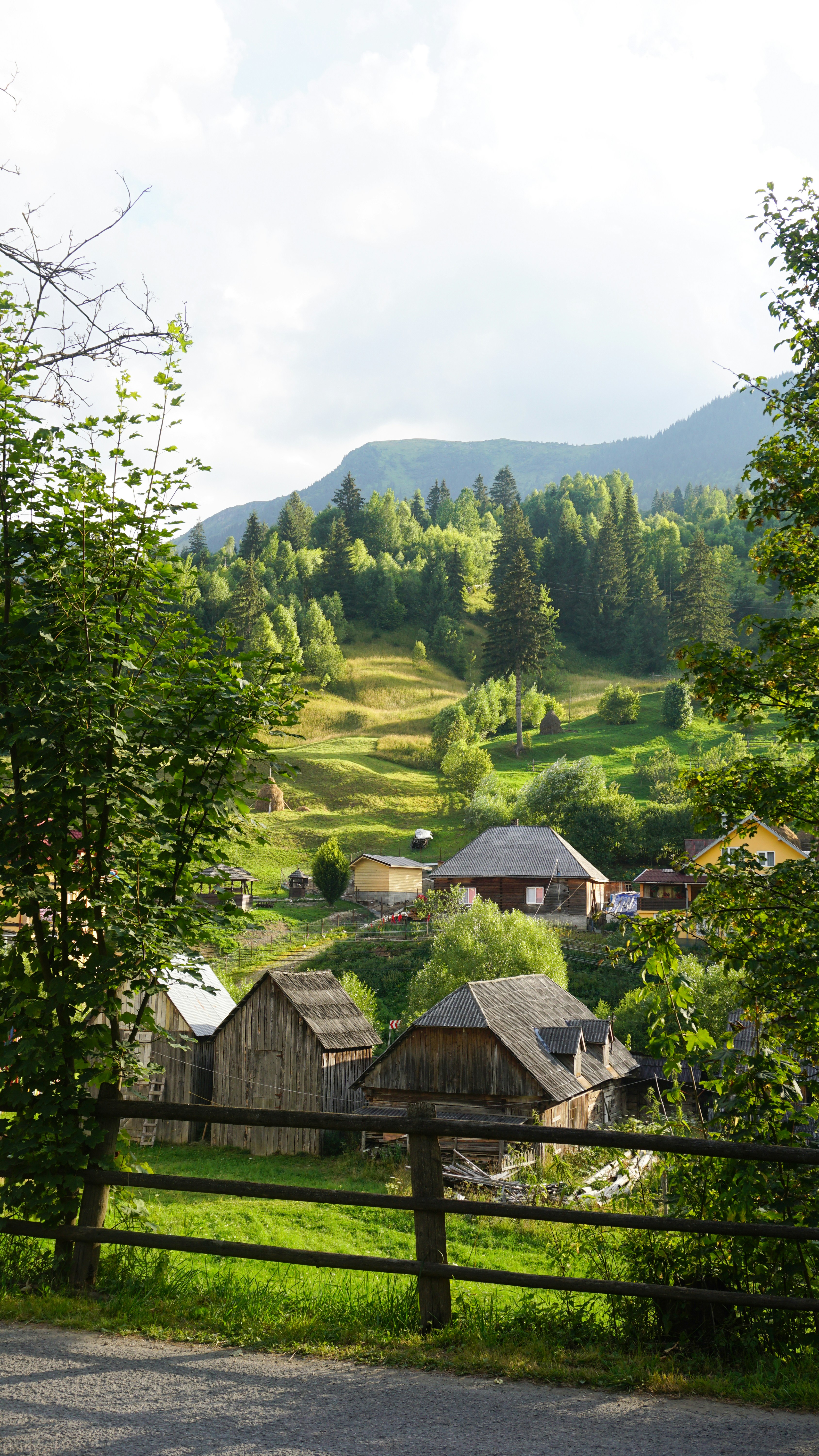 Village in sunset, Transylvania