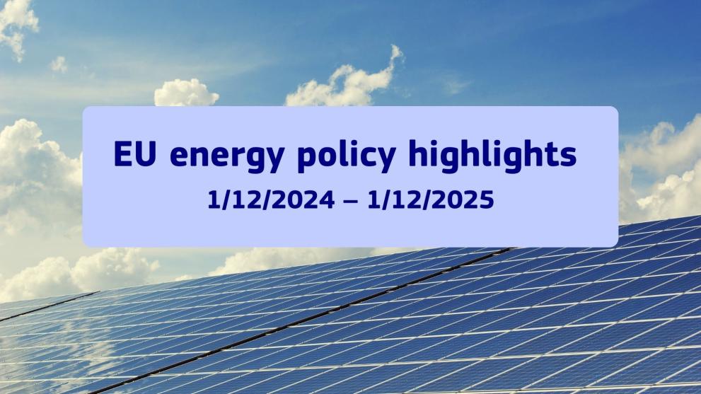 EU energy policy highlights banner