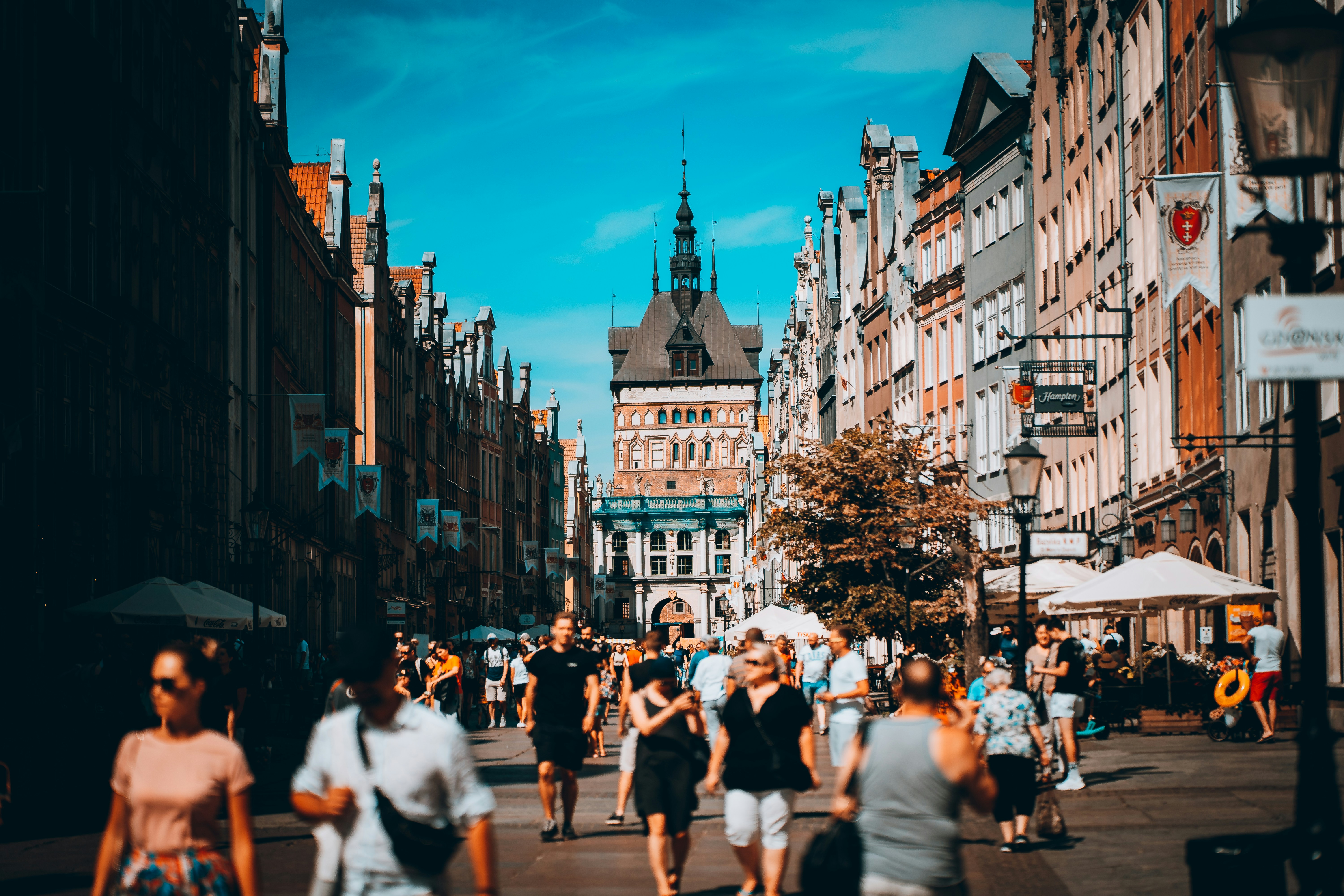 Tourists on a street during daytime