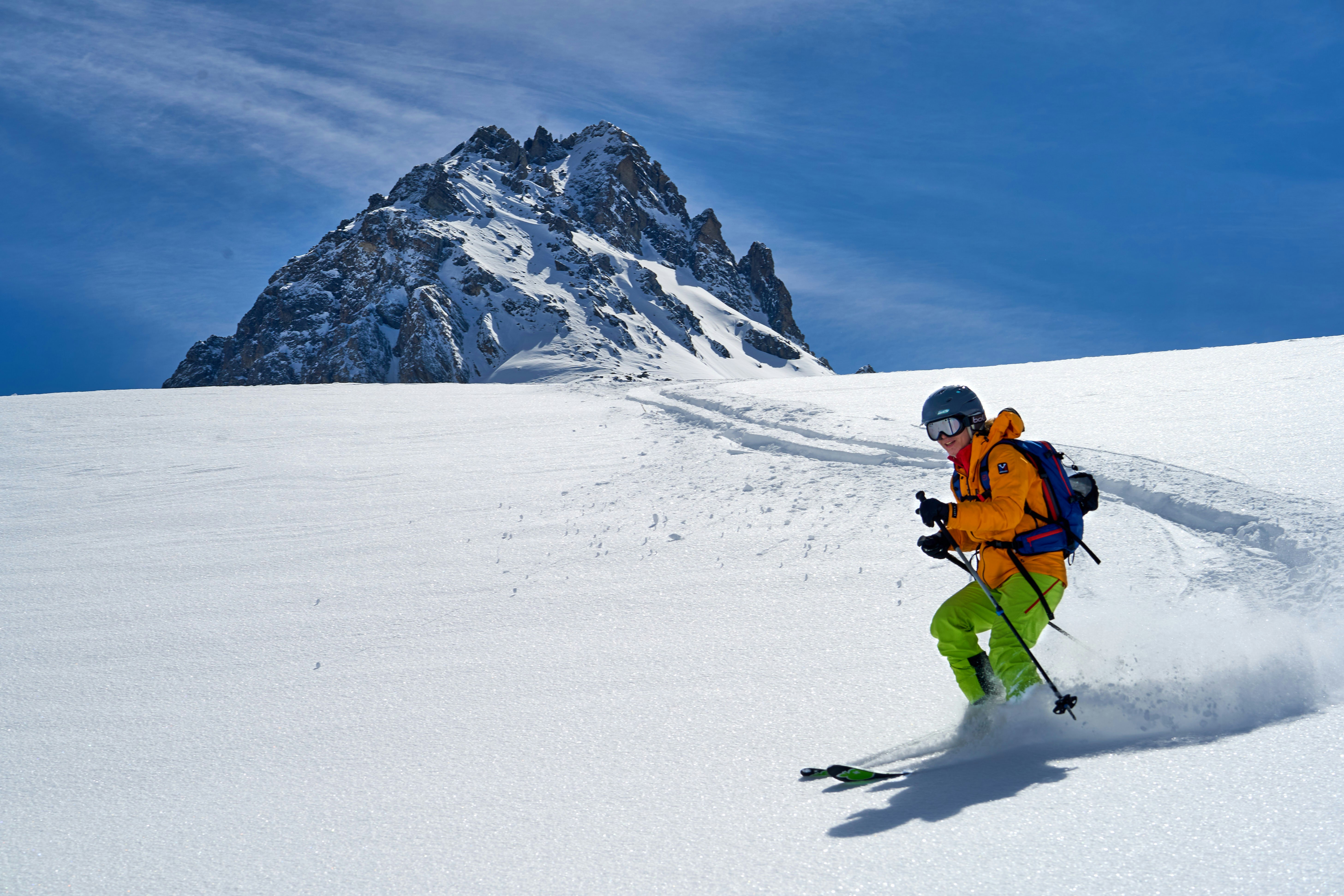 Man skiing on a mountain