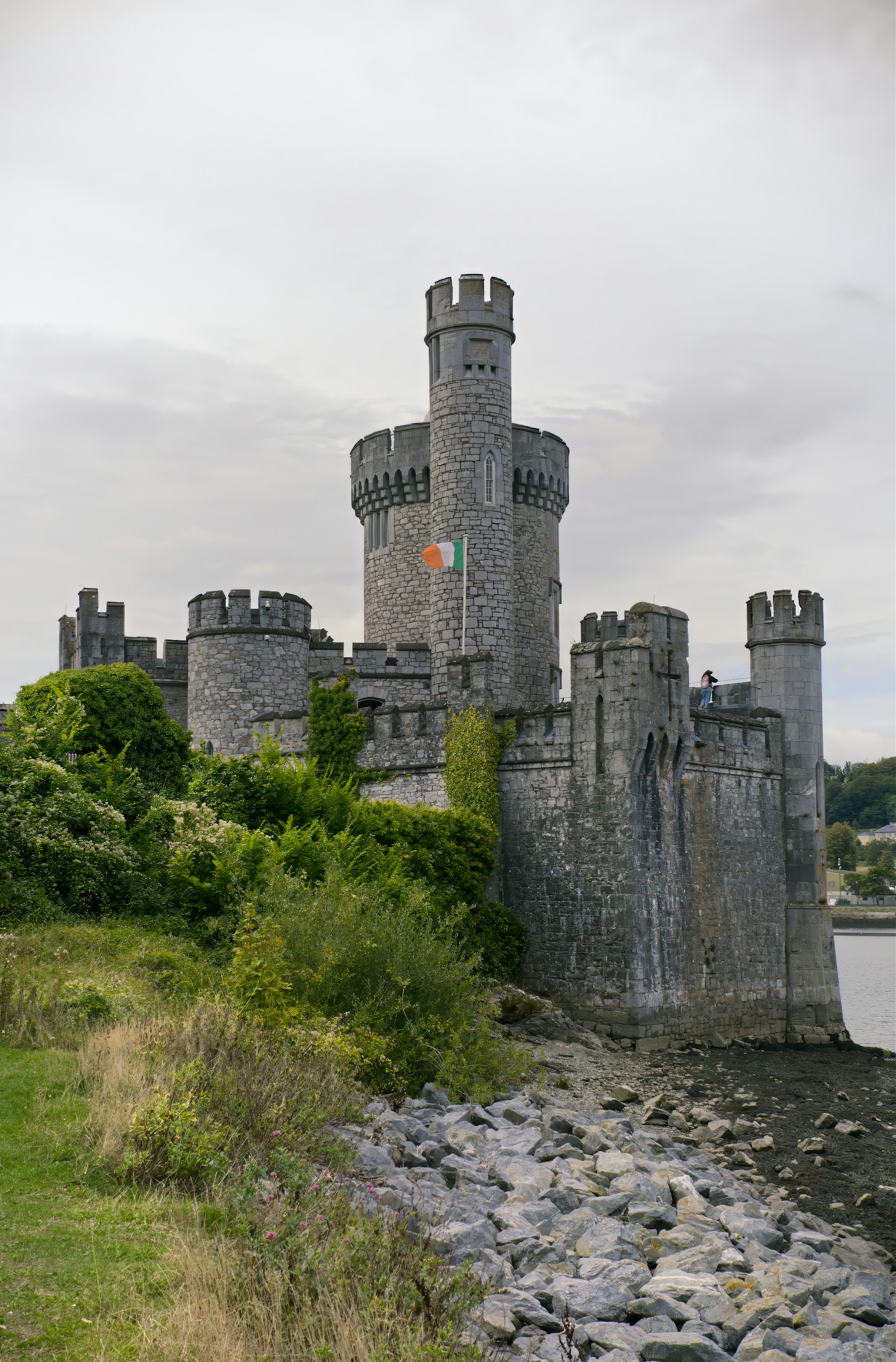 a-large-castle-sitting-on-top-of-a-lush-green-hillside
