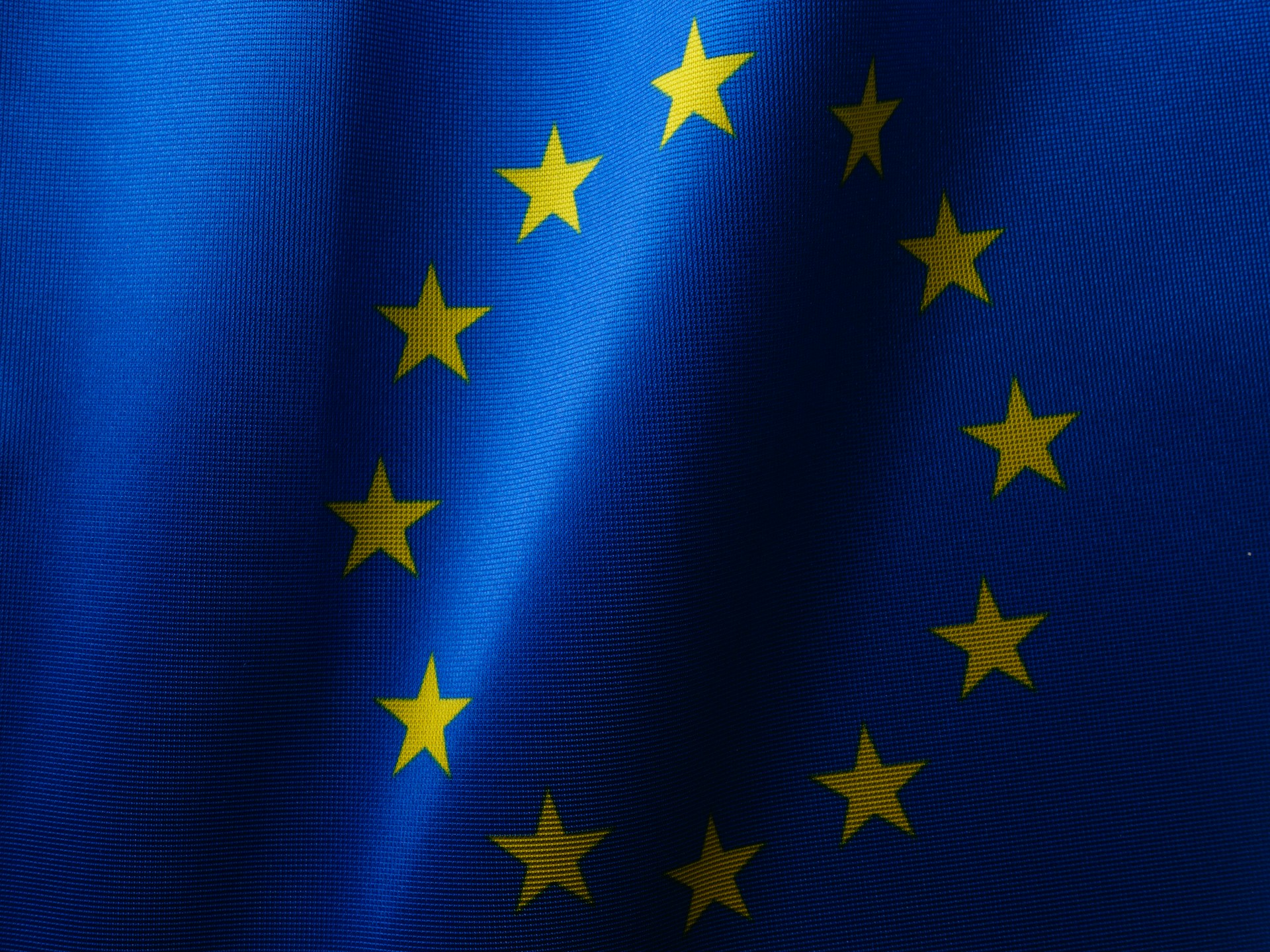 A close up of European Union flag. 
