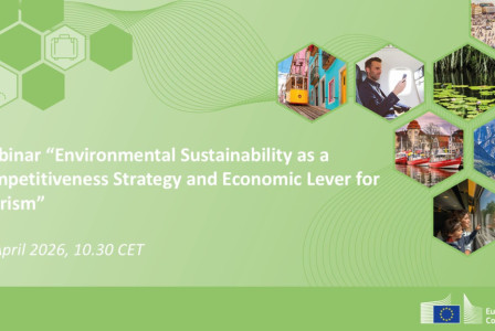 Illustrative image of the webinar Environmental Sustainability as a competitiveness strategy and economic lever for tourism.