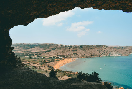 a-view-of-the-ocean-from-a-cave