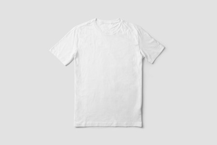 white t-shirt on white background