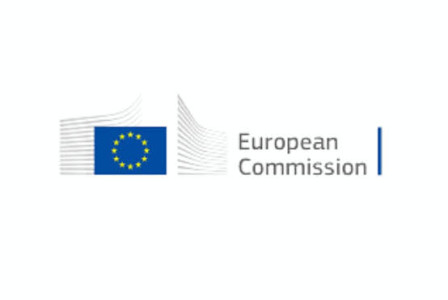 A graphic presenting the European Commission logo.