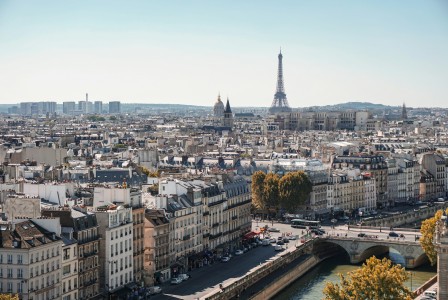 view of paris with tour Eiffel