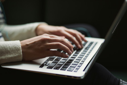 Person using laptop