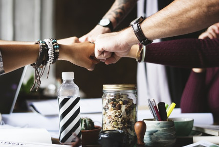 Photo by Pixabay An illustrative photo of a group of people join hands in a collaborative gesture