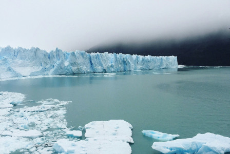 An illustrative photo of an iceberg in water
