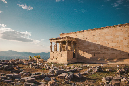 An illustrative photo of an ancient Greek temple.