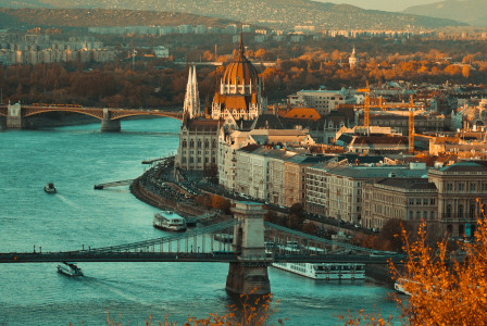 An illustrative photo of buildings near river in Budapest