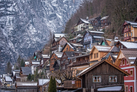 Photo by Pixabay An illustrative photo of houses in mountains in winter.