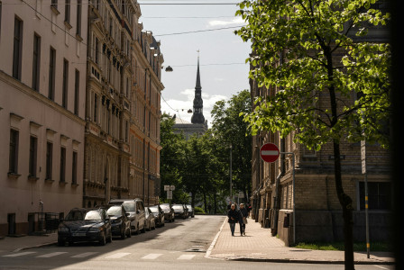 An illustrative photo of a street in Riga, Latvia.