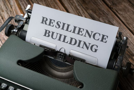 Photo by Pexels An illustrative photo of a typewriter with a sheet of paper that has the words “resilience building” typed on it