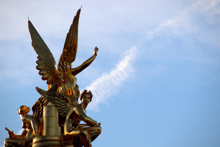 An illustrative photo of gilded bronze sculptures and statues
