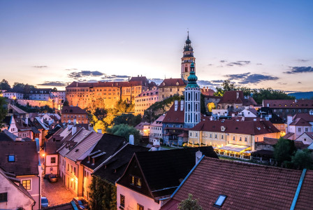 An illustrative photo of the town of Český Krumlov.