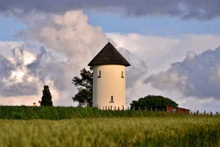 An illustrative photo of a water tower.
