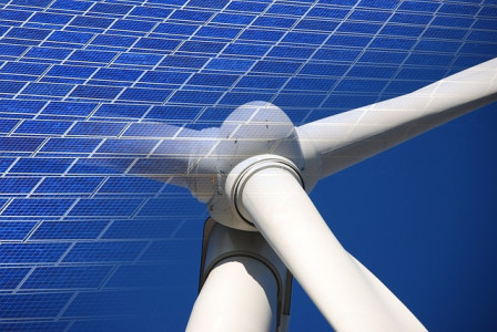 Photo by Pixabay An illustrative photo of a wind turbine and a solar panel